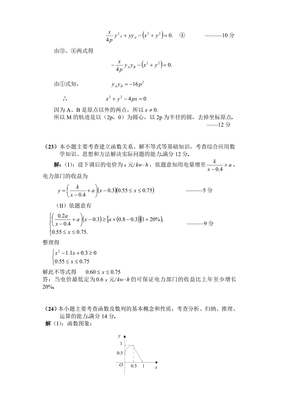 2000-2014安徽理科数学高考答案_第4页