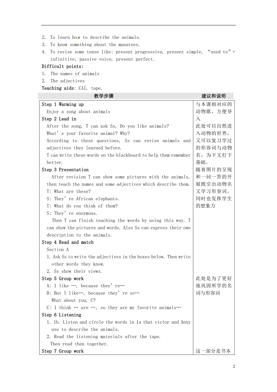 江苏省海门市正余初级中学九年级英语全册《Unit15》教案人教新目标版_第2页