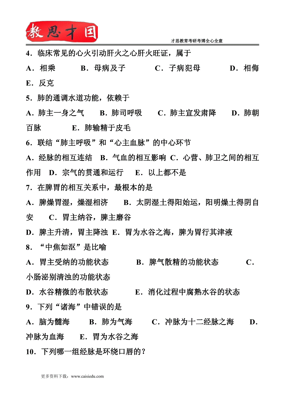 1999年中医综合考研试题答案解析_第2页