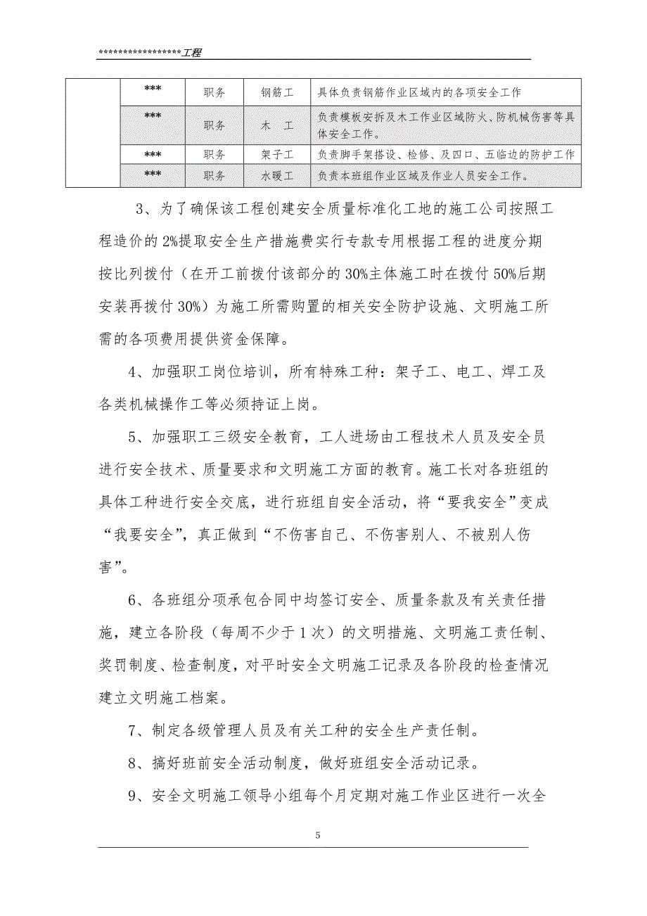 创建施工安全标准化工地实施方案_第5页