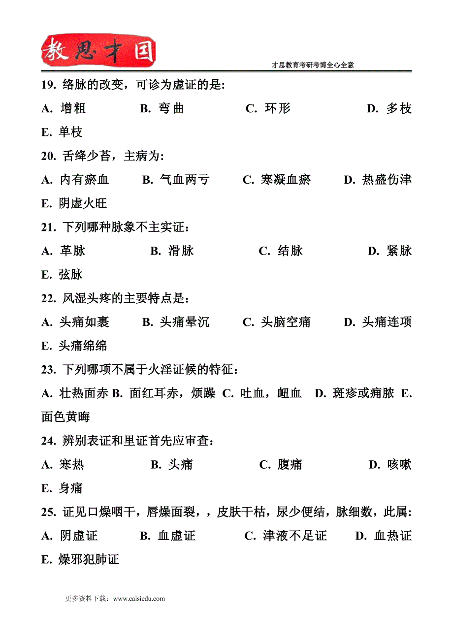 1997年中医综合考研试题及答案讲解_第4页