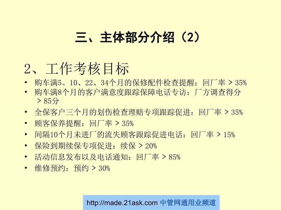 某汽车4S管理售后服务DCRC回访专员绩效考评政策_第5页