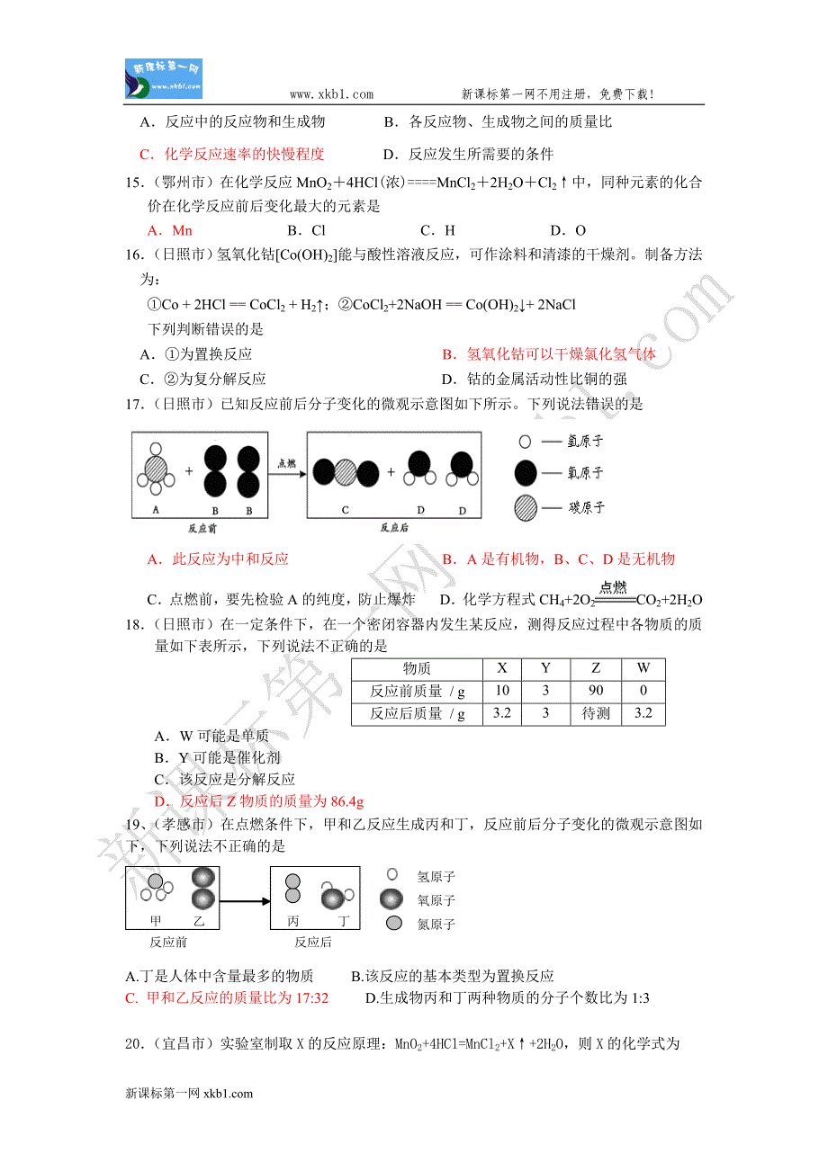 2011中考化学试题汇编--第五单元_第3页