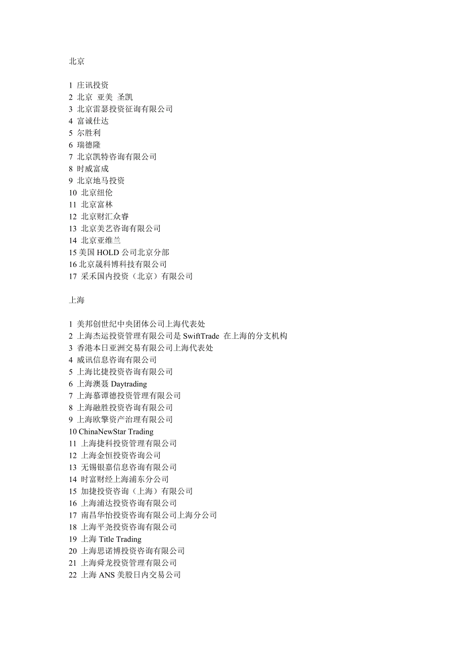 全国各地美股加股公司一览表_第1页