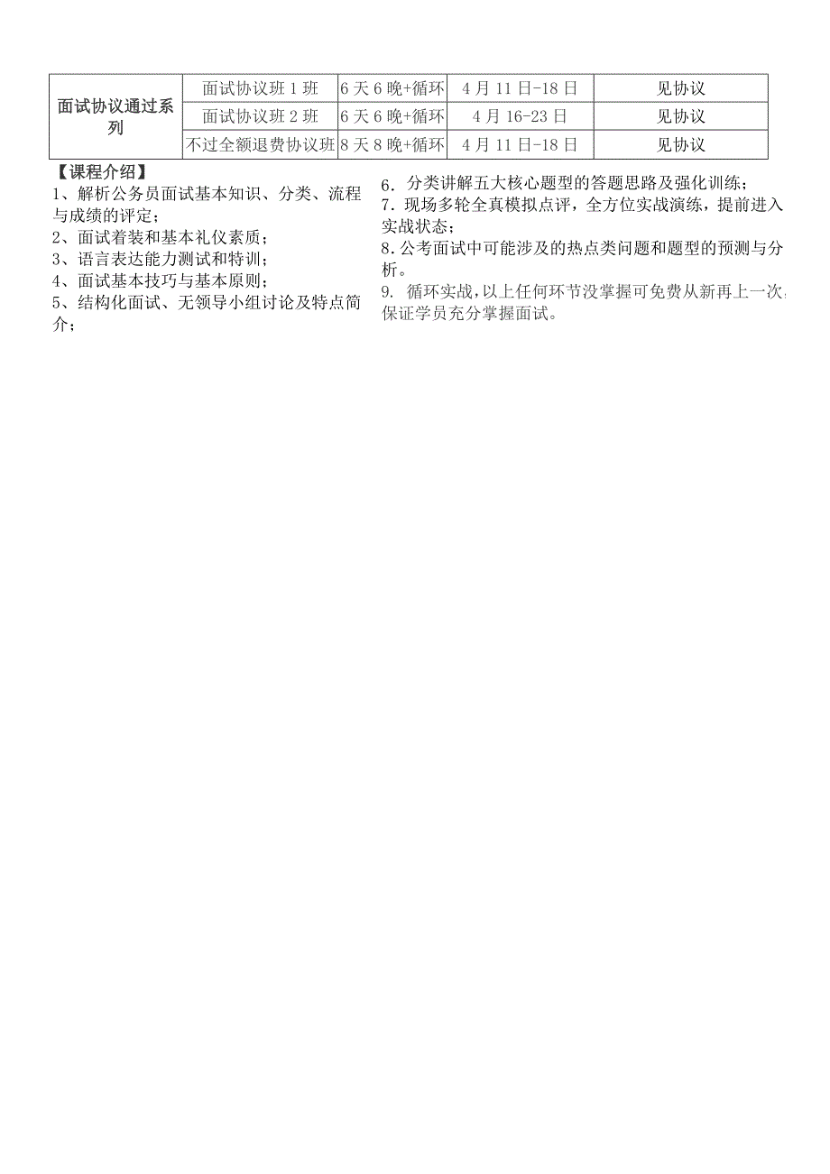 2015年山东选调村官面试辅导课程表(最新)_第2页