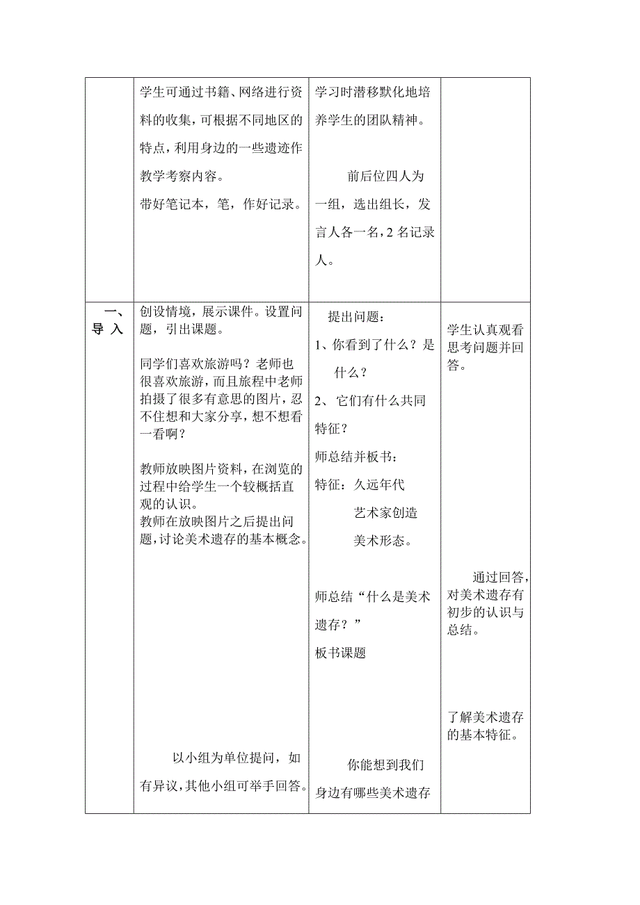 人美版美术八年级下册第十课《关注身边的美术遗存》教学设计_第2页