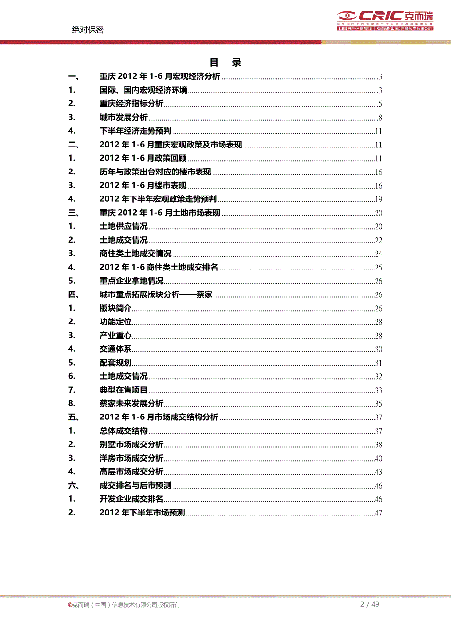 2012年1到6月重庆房地产市场半年报（43页）_第2页