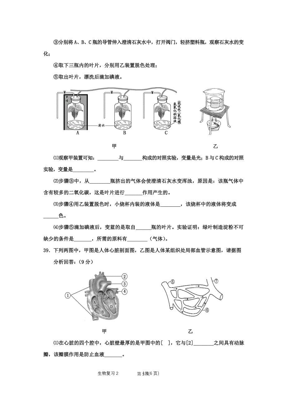 八下生物复习2_第5页