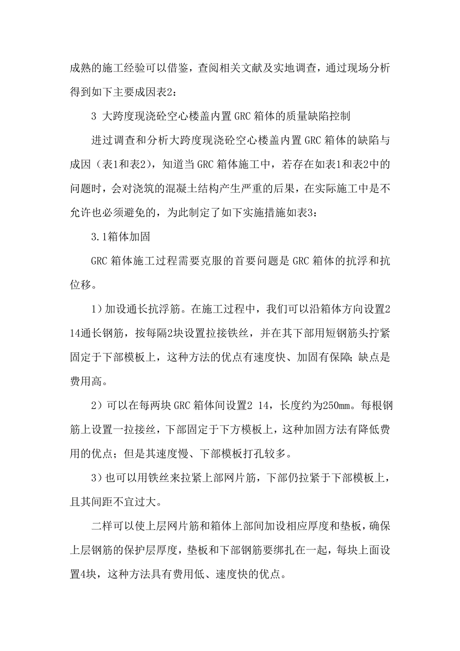 论文;GRC箱体技术大跨度现浇砼空心楼盖施工质量控制_第2页