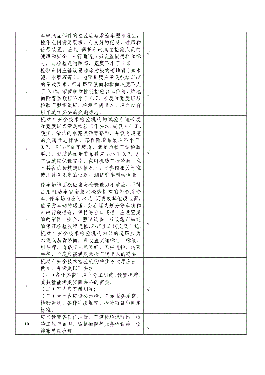 检验检测机构资质认定机动车安全技术检验机构评审补充要求现场评审检查表_第2页