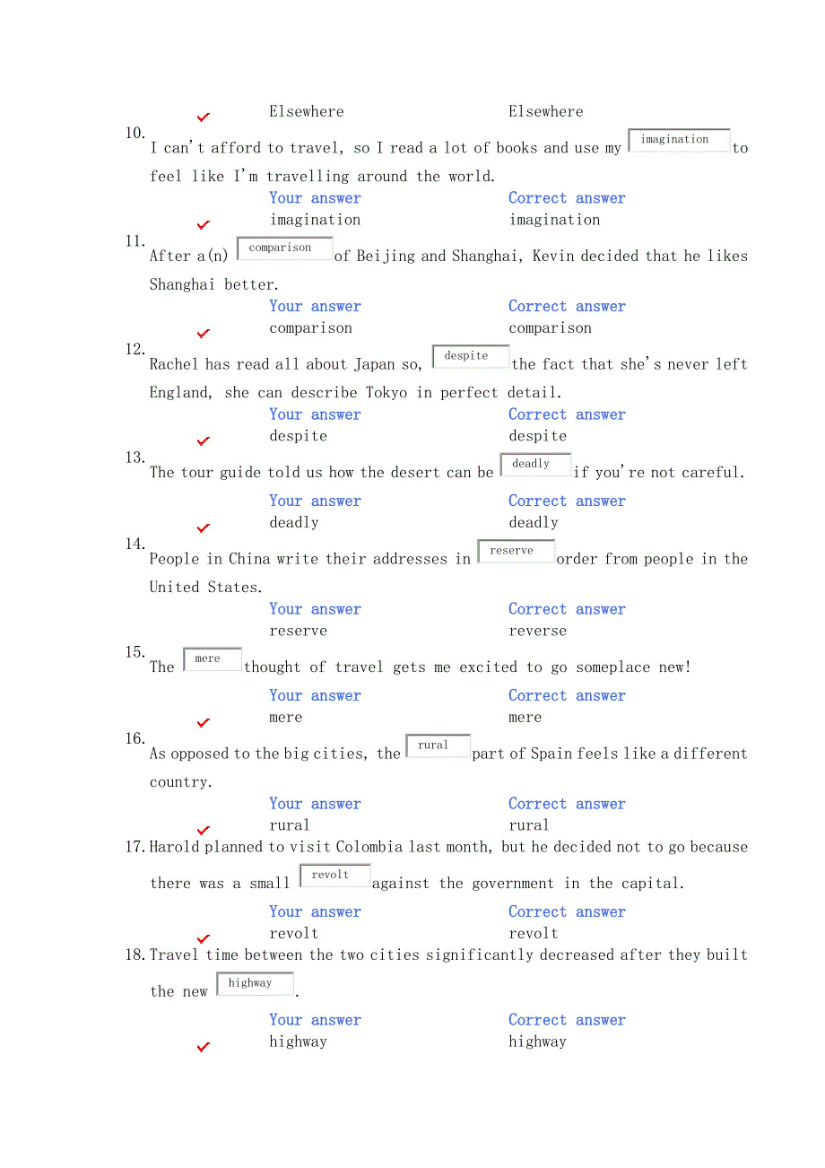 unit8新标准大学英语 视听说 综合教程 网上作业 答案_第3页