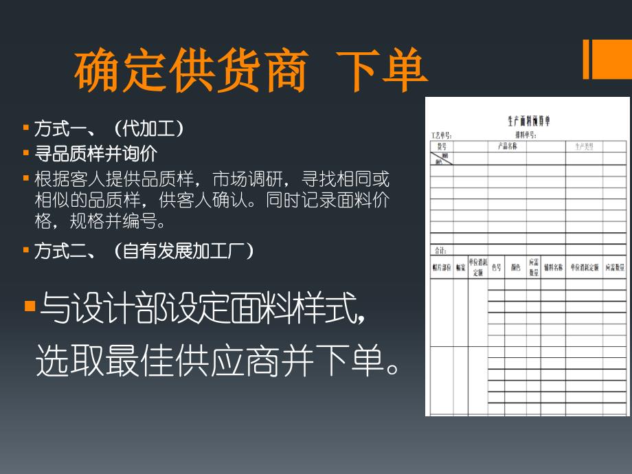 面料采购预算与裁床方案ppt培训课件_第4页