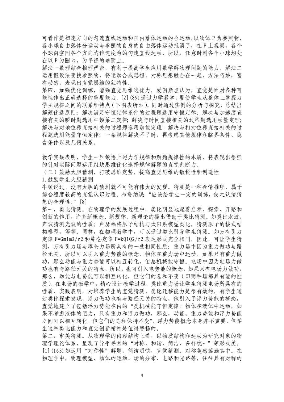 物理教学中直觉思维及其能力培养策略_第5页