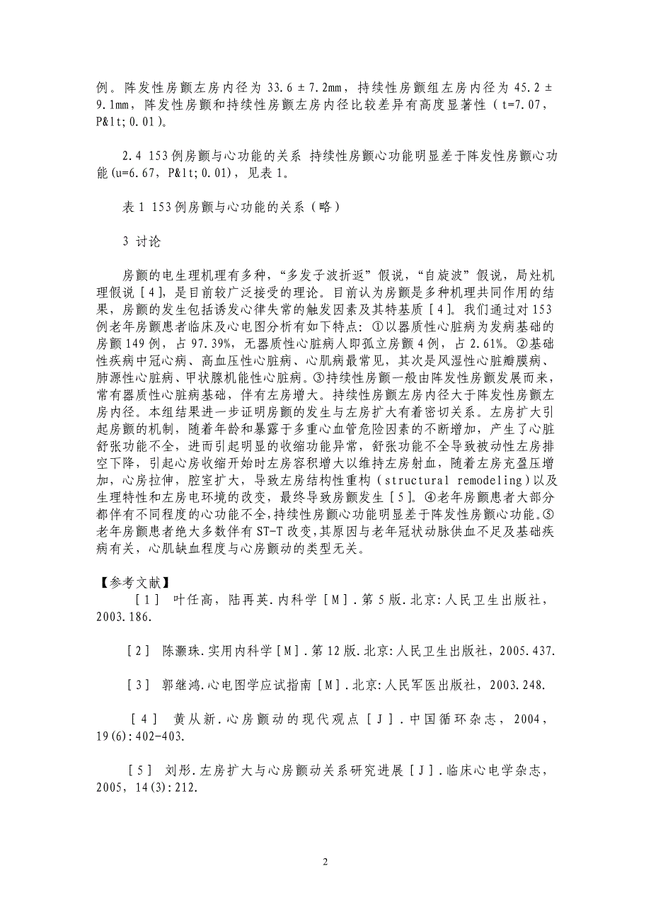 153例老年心房纤颤临床及心电图分析_第2页