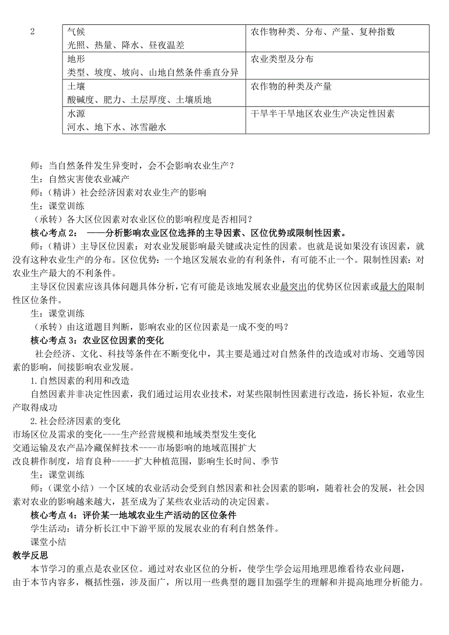 高三一轮复习公开课_农业区位因素教案_第2页