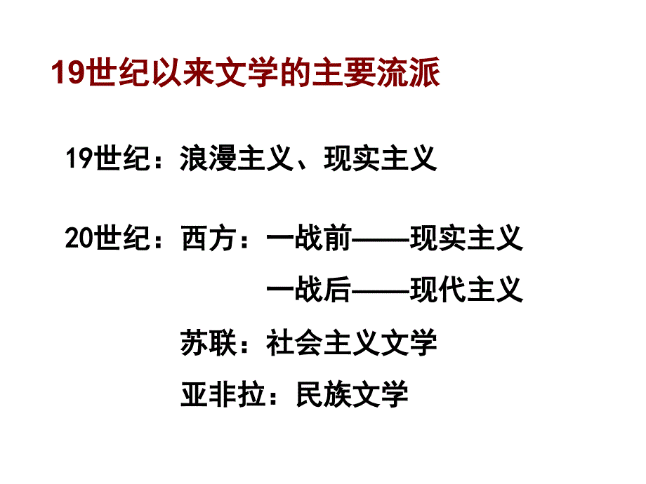 高三历史十九世纪以来的世界文学艺术2_第4页