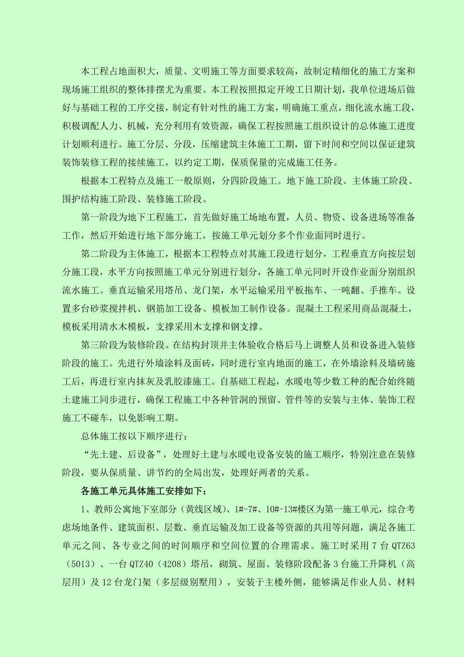 大学教师公寓施工组织设计_第4页