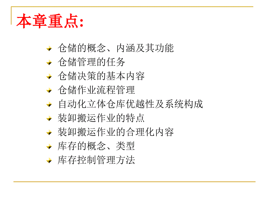 库存与仓储管理本章学习目标_第2页