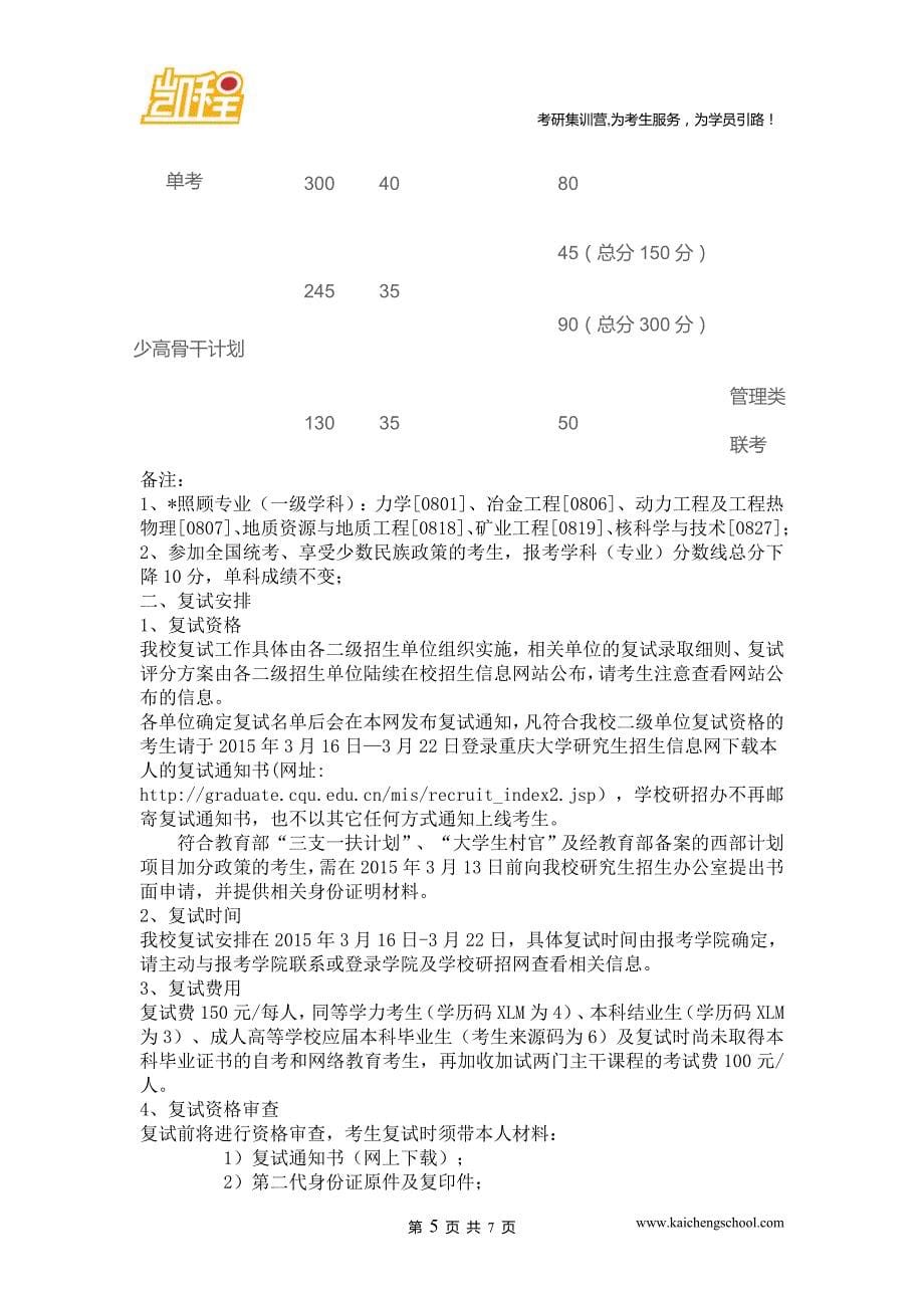 2015年重庆大学教育学[0401]考研复试分数线是315分_第5页
