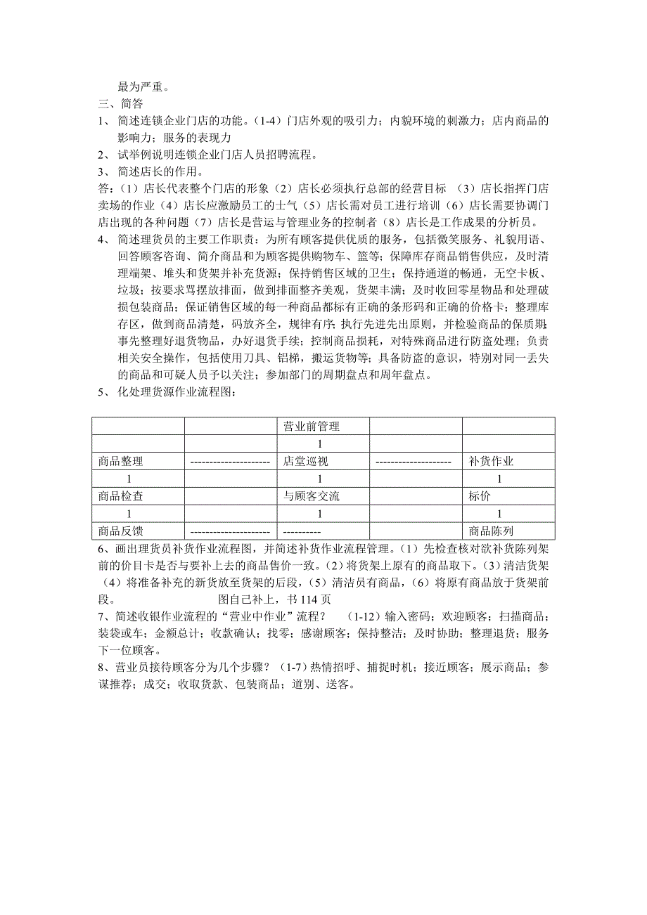 连锁企业门店营运管理复习题_第2页