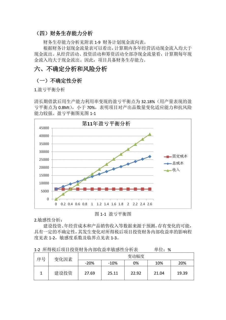 某新建化学纤维厂项目经济评价 推荐_第5页