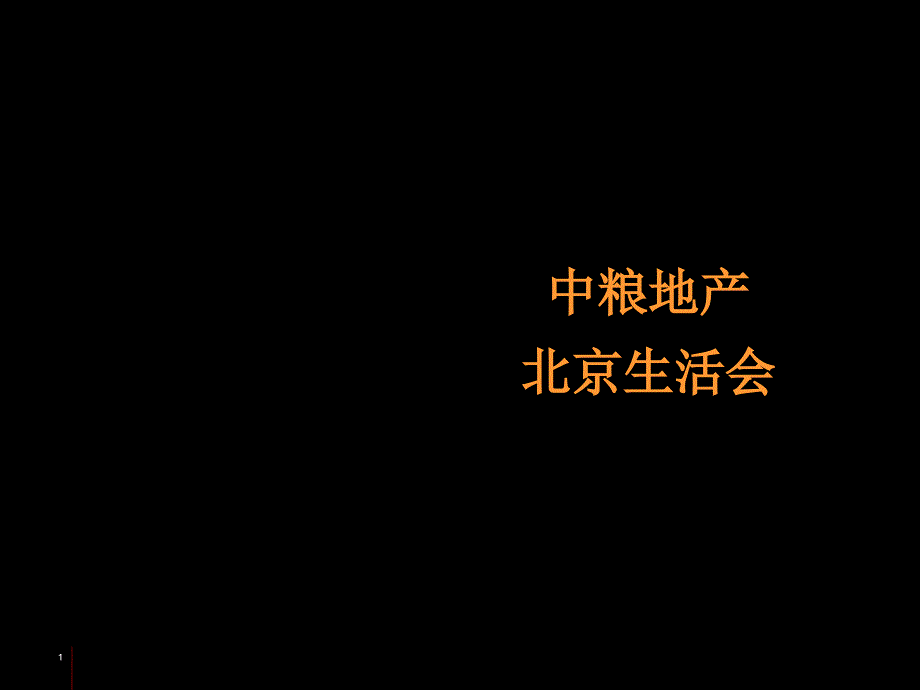 中粮地产北京生活会网站策划方案_第1页