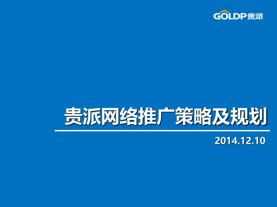 2014贵派网络推广策略及规划_第1页