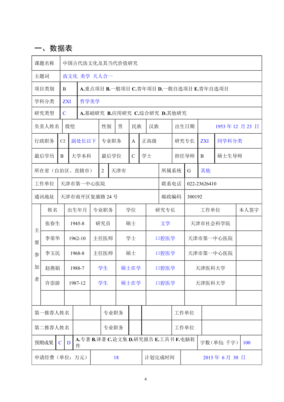 国家社会科学基金项目申请表草稿_第4页