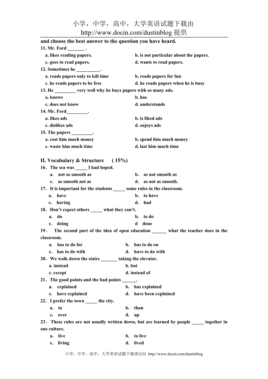 大学英语试题12_第2页