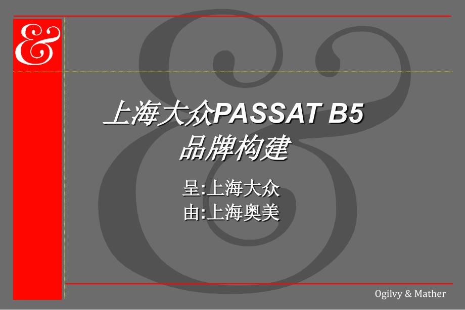 (超级)奥美上海大众PASSATB5品牌构建_第1页