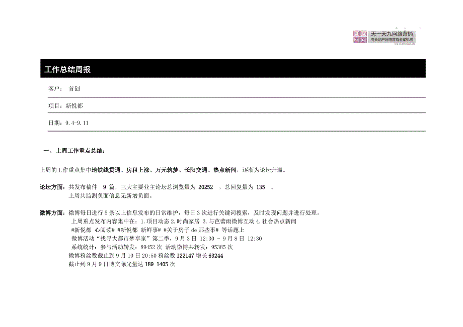 天朗首创新悦都9.4-9.11周报 56p_第1页