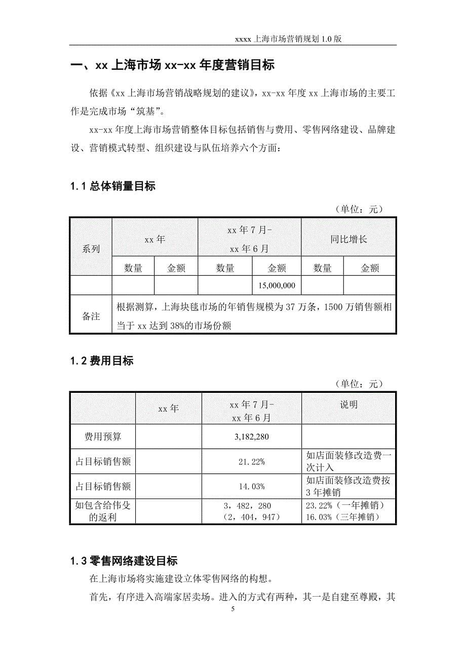 地毯公司上海市场营销规划_第5页