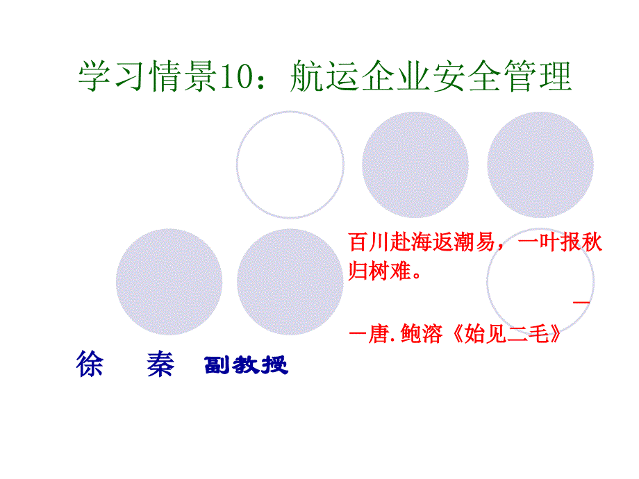 学习情景10航运企业安全管理_第1页