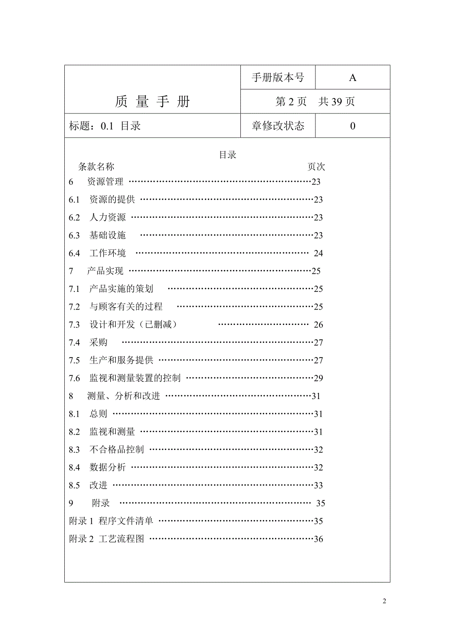 水处理设备制造质量管理体系手册共39页_第2页