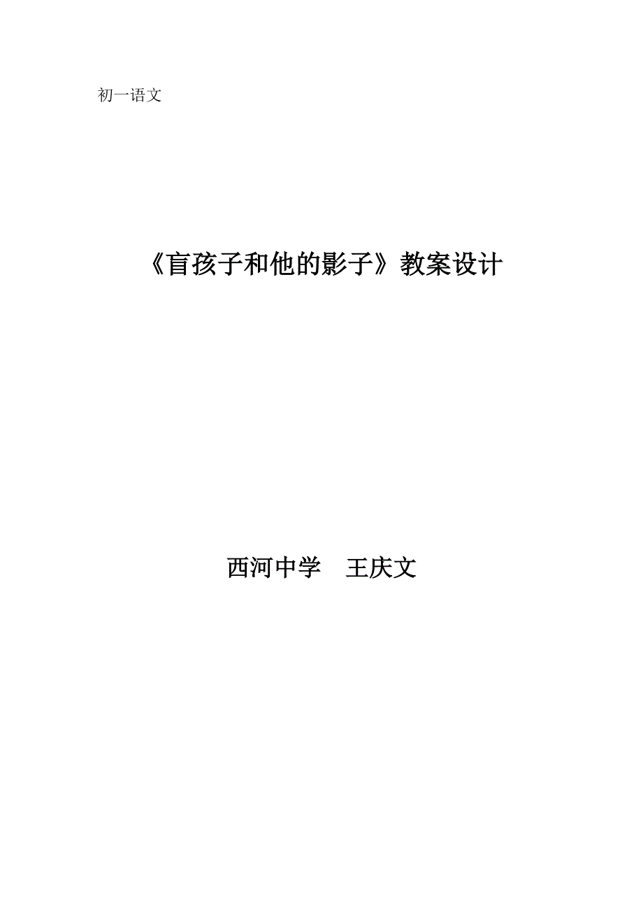 盲孩子和他的影子导学案教案_第3页