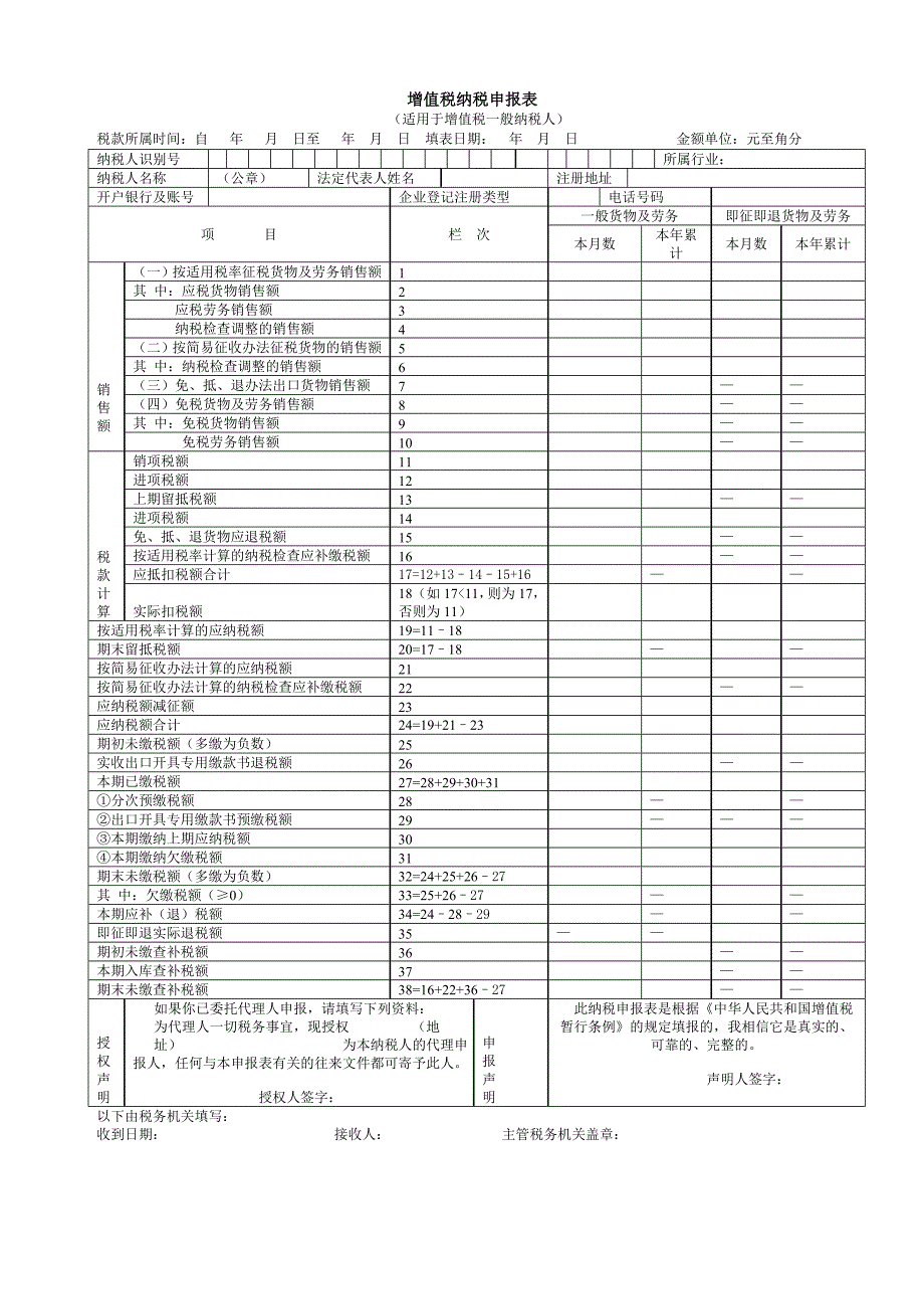 增值税纳税申报报表_第1页