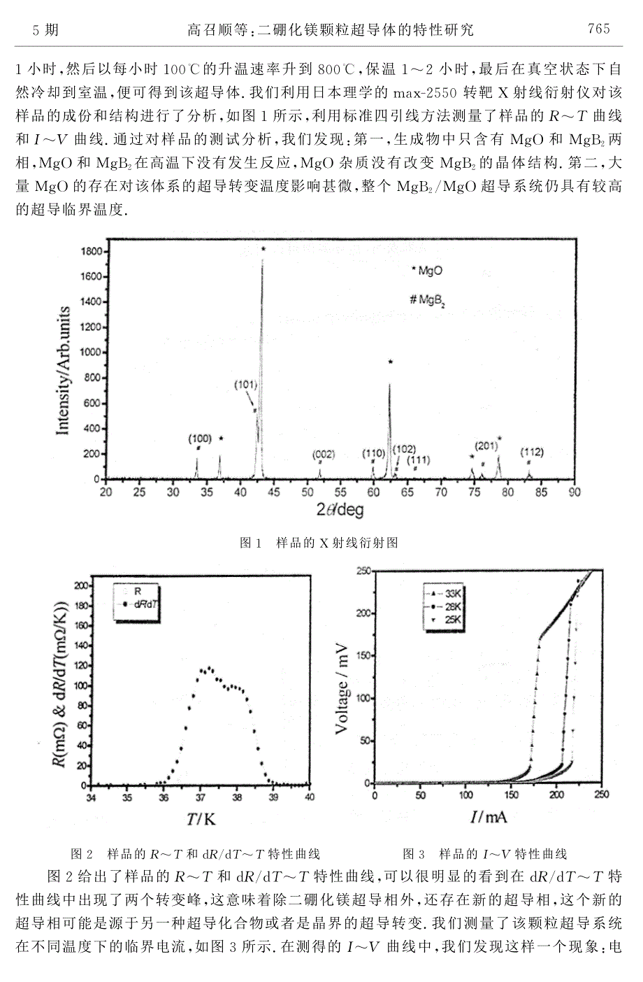 二硼化镁颗粒超导体的特性研究_第2页