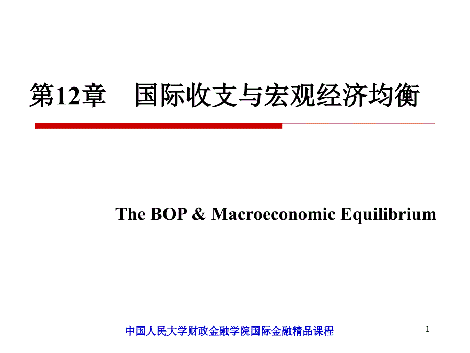 中国人民大学国际金融课件chapter12_第1页