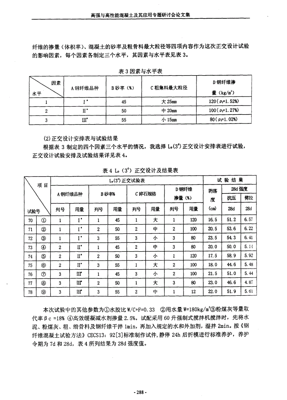 正交设计法在泵送钢纤维混凝土施工配合比设计中的应用研究_第3页