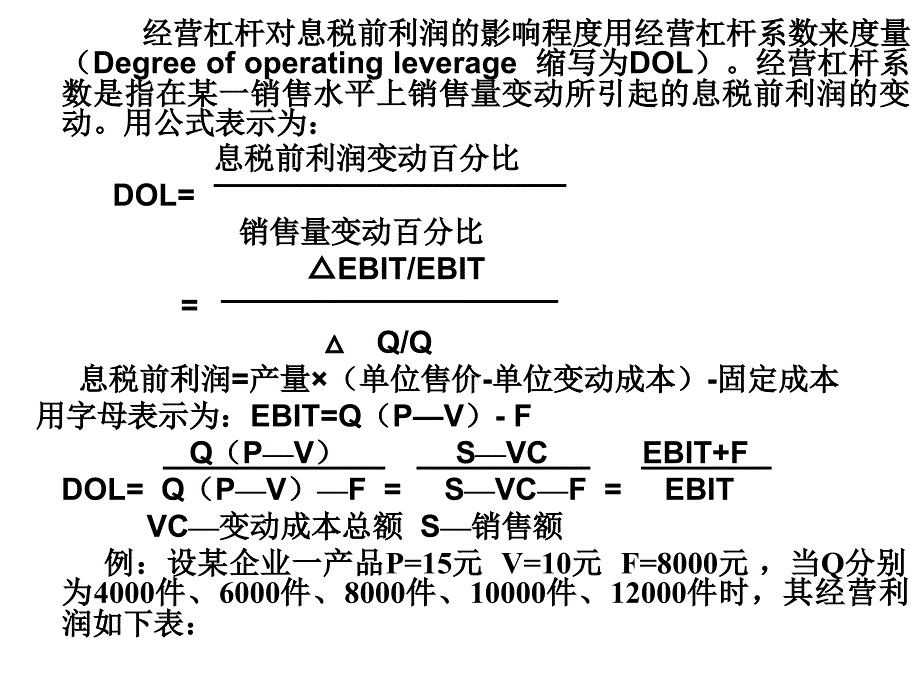 财务管理课件(第五讲 第二节 杠杆效应与风险)_第2页