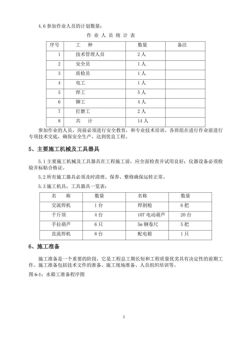 纸厂工业公司140mw燃煤电站工程水箱化学水箱设备制作施工方案_第5页