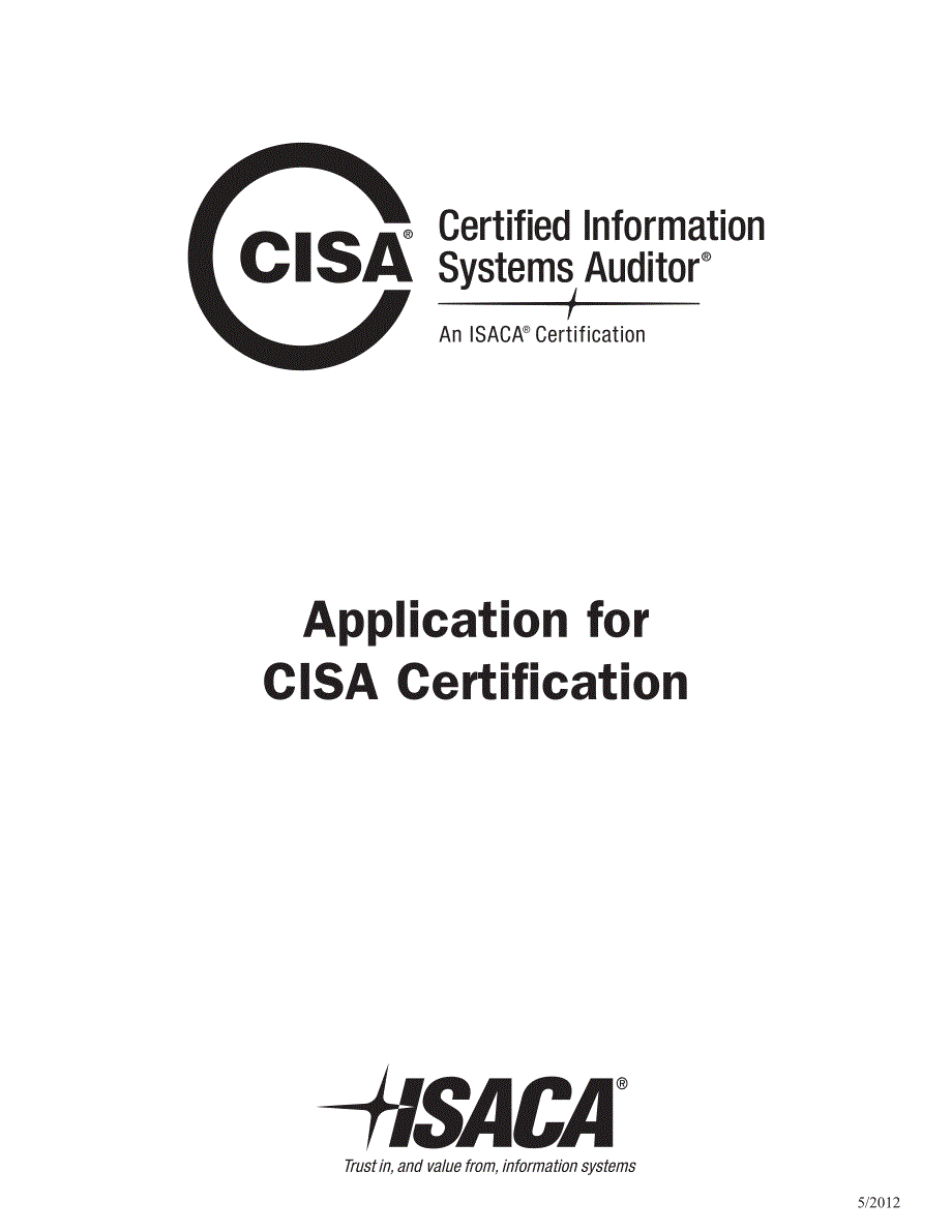 CISA 证书申请表格范本Application-form-download（blank)2012V_第1页