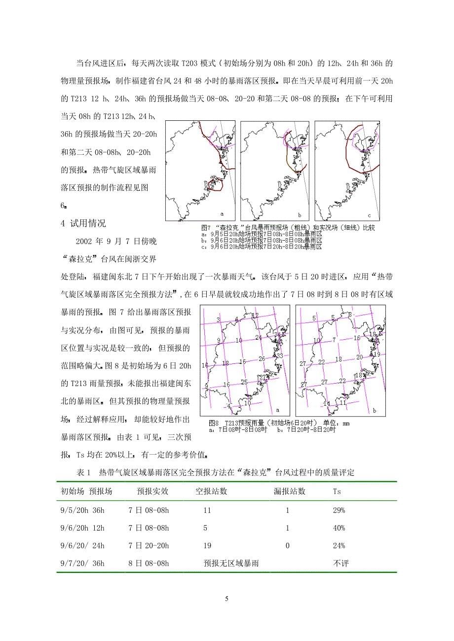 福建省热带气旋暴雨落区完全预报方法_第5页