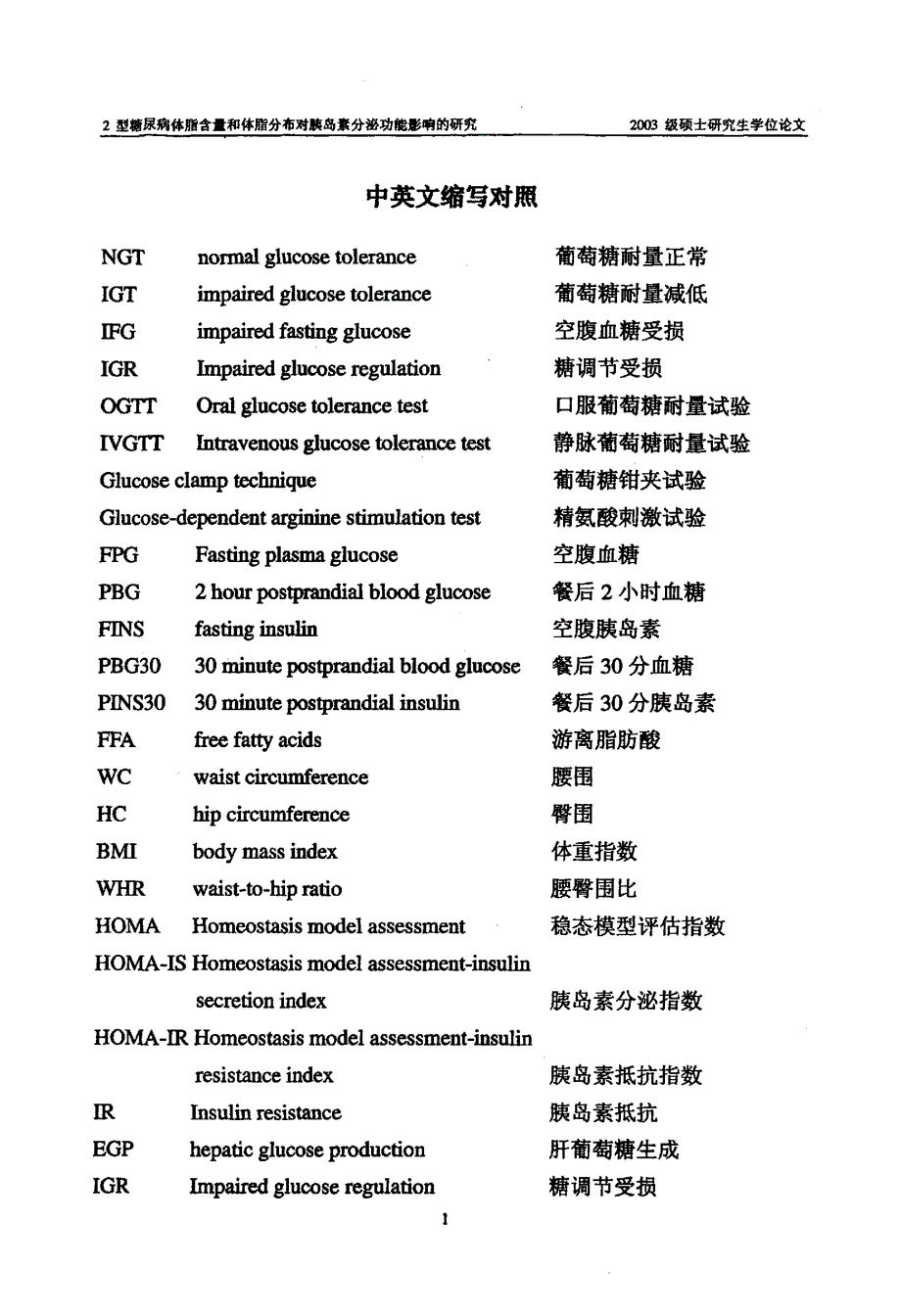 2型糖尿病体脂含量和体脂分布对胰岛素分泌功能影响的研究_第2页