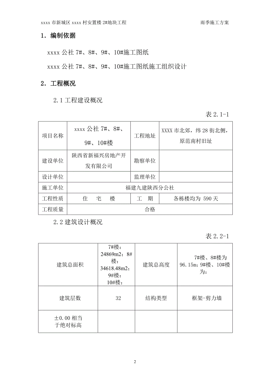 安置楼2#地块工程雨季汛期施工方案_第3页