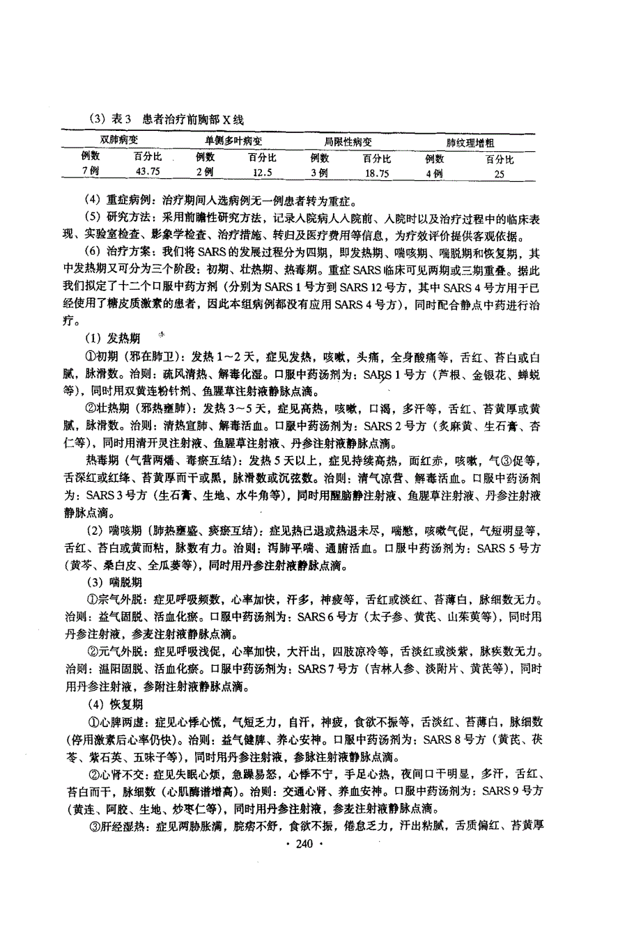 中医中药治疗SARS的临床思路与疗效分析_第3页