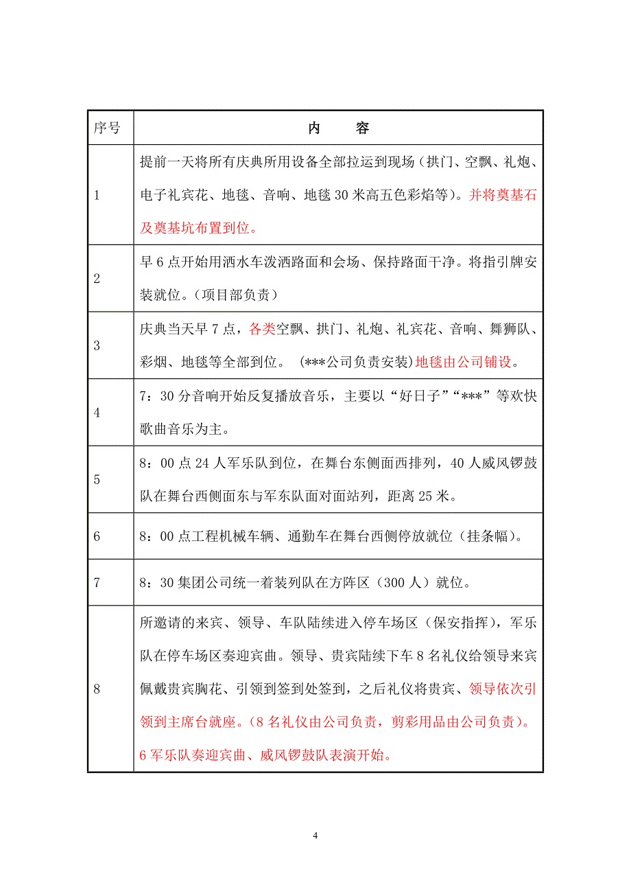 项目启动仪式奠基安排方案_第4页