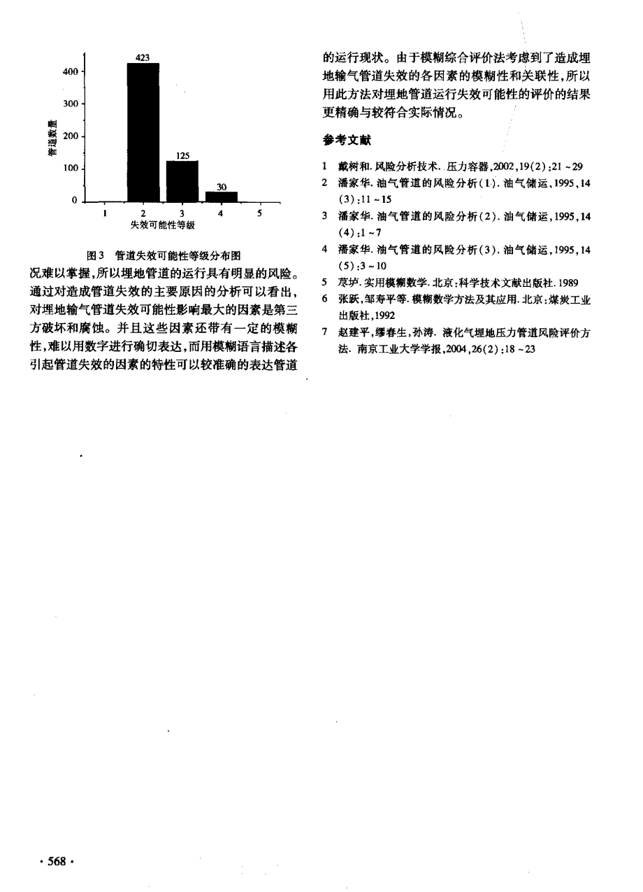 模糊综合评价法在埋地压力管道失效可能性分析中的应用_第4页