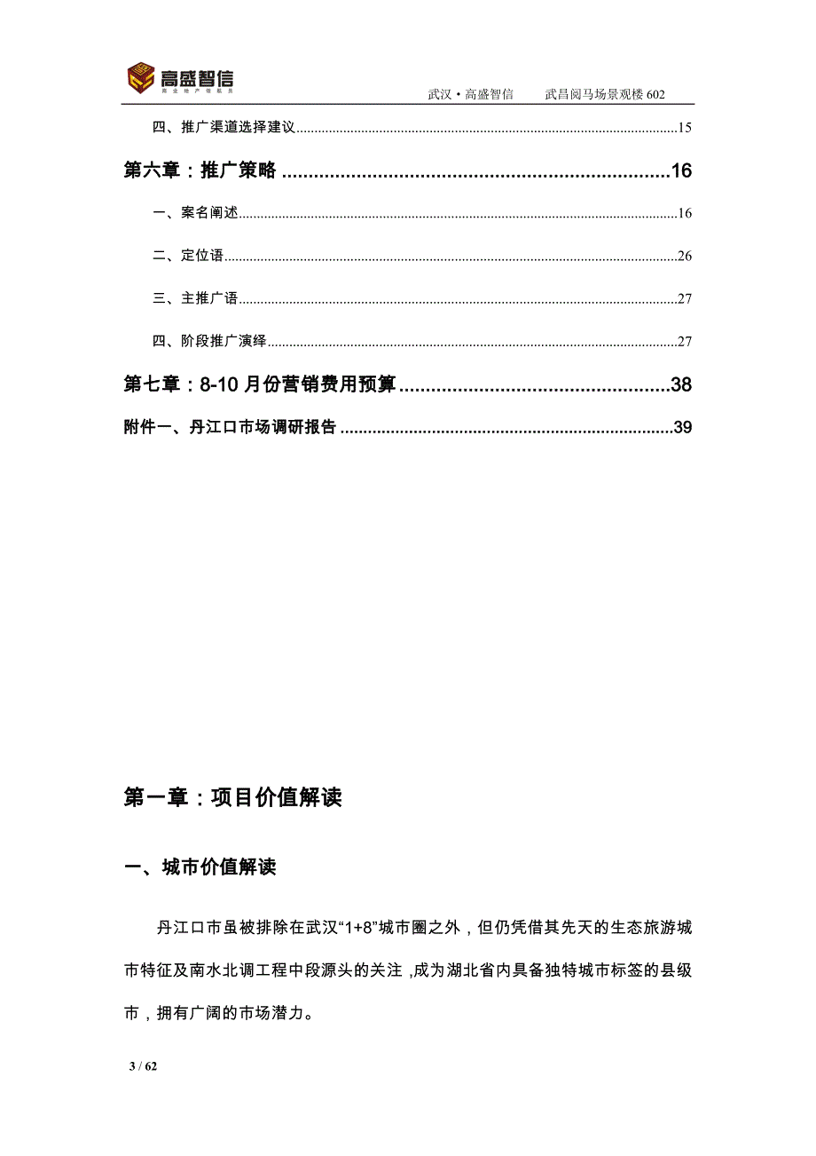 湖北武汉高盛智信富汇国际项目营销策略报告（48页）_第3页
