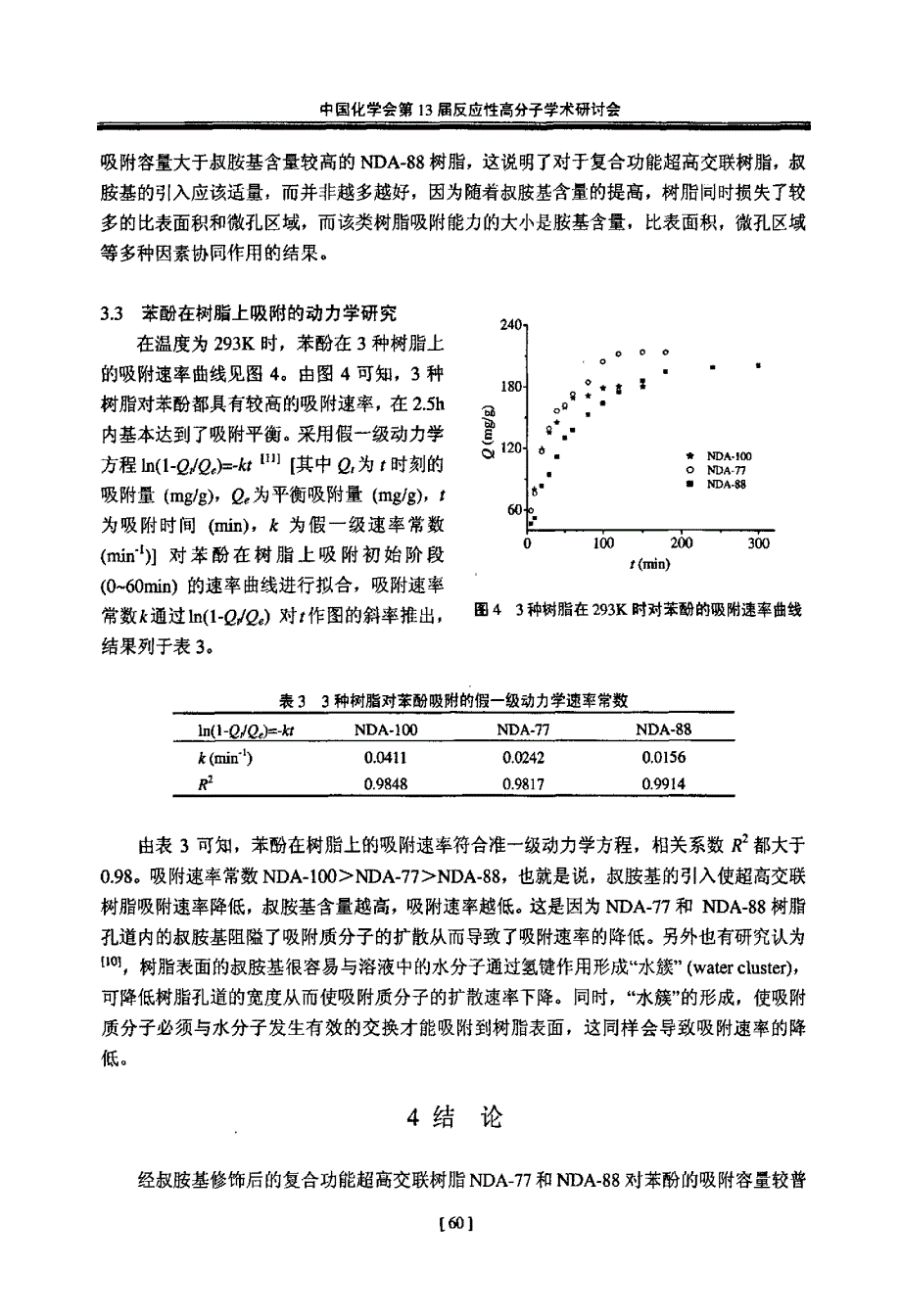 复合功能超高交联树脂对苯酚吸附行为的研究_第4页